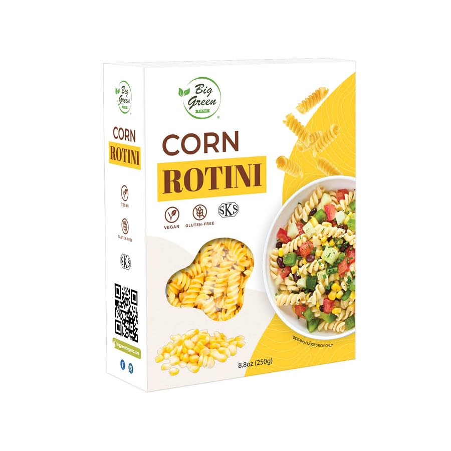 Big Green Food - Corn Rotini, Premium Gluten-Free Penne Pasta, Wheat Free, Vegan Friendly (6 Boxes) image 2