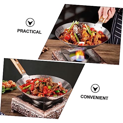 Wok tradicional de acero inoxidable para cocina miniatura 7