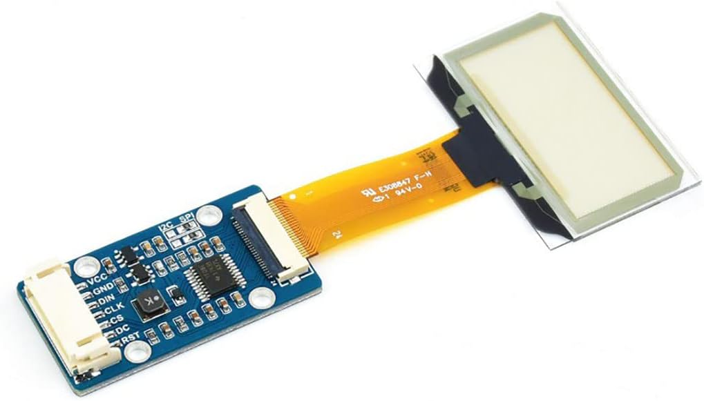 1.51inch Transparent OLED Compatible Raspberry Pi/Ardui/TM32, Display Light Blue Color, 128×64, SPI/I2C Interfaces