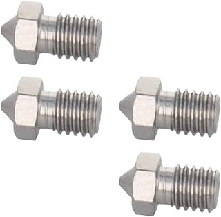MroMax 3D Printer Nozzles-0.5mm Stainless Steel Nozzle Pointed Nozzles Extruder M6 Thread Replacement Wear Resistant for 1.75mm Filament V5-V6 3D Printer 4Pcs