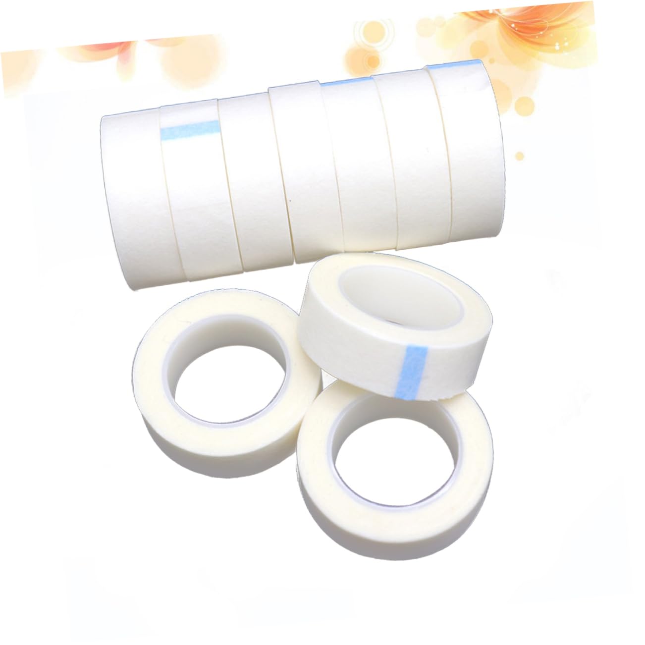 FOMIYES Eyelash Extension Tape Kit 24pcs Non-woven Paper Patches Lash Grafting Adhesive Tape for Isolation Skin-friendly