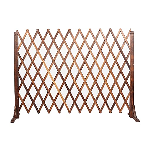 Barrière de jardin extensible en bois avec bordure brise-vue