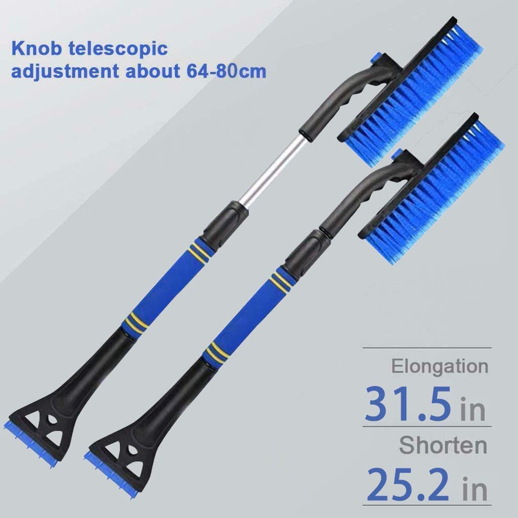 Brosse à Neige et grattoir à Glace pour Pare-Brise de Voiture, dissolvant de Brosse à Neige avec poignée en Mousse pour vitres de Camion SUV de Voitures (Jaune) (Color : Blue)