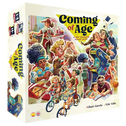 Ludonova Coming of Age, Juego de Mesa de Estrategia, A Partir de 14 Años, De 1 a 4 Jugadores, 40-80 Minutos por Partida, Español/Inglés