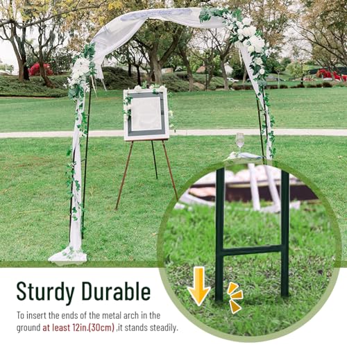 Newsmarts NS3LL002 7.9Ft Metal Garden Arch Army Green Garden Arbor thumb #3