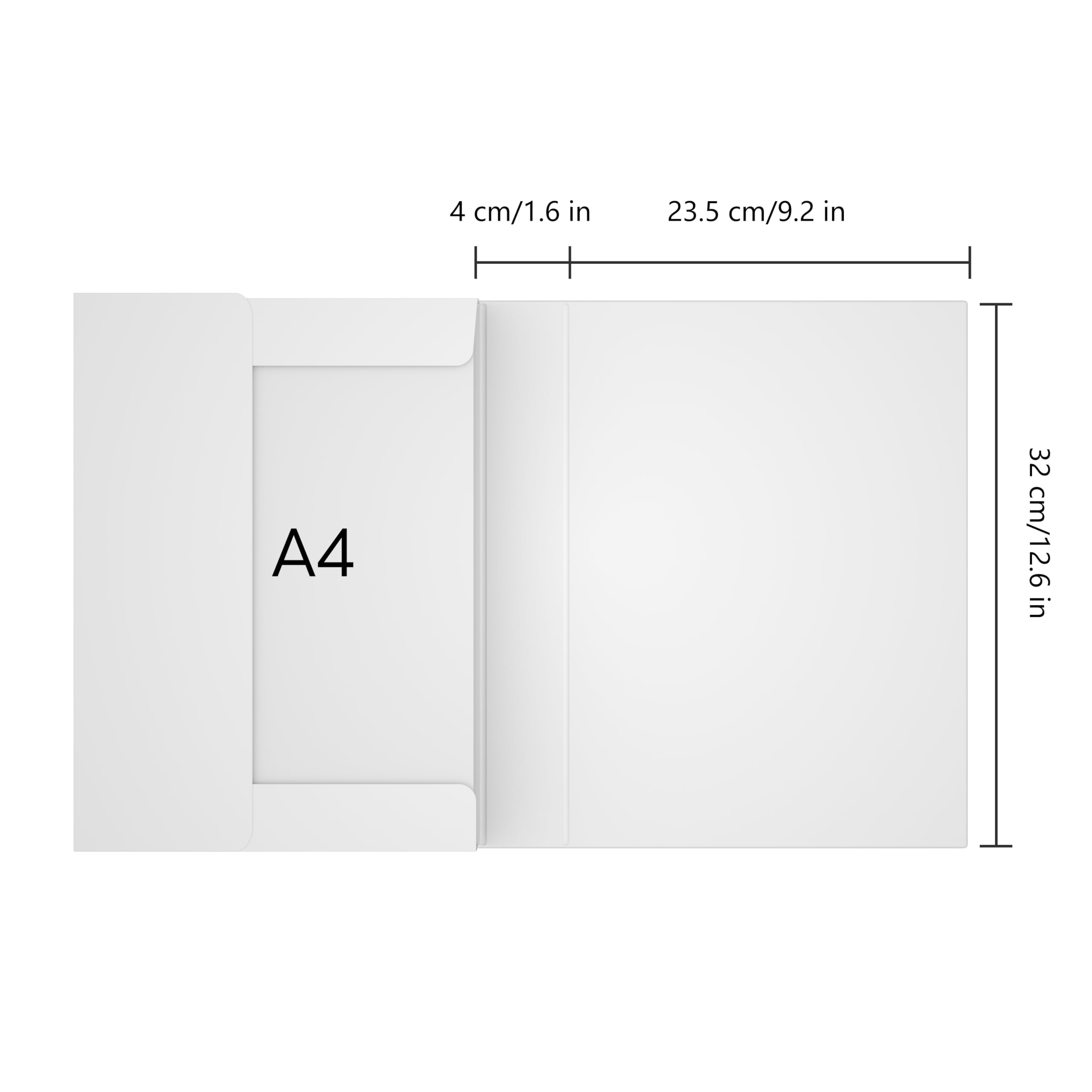 JiaWei Paquete de 3 unidades Caja archivo de con Tapa Magnética, Lomo de 40 mm, Hechos de Cartón Extra Fuerte de 1800 g/m², con Etiquetas Reemplazables para DIN A4 - Blanco