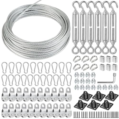 Kit de câble pour cage de frappe suspendu solution gain de place pour jardin