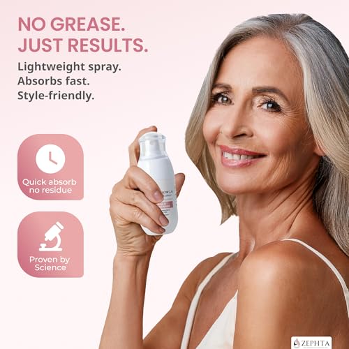 Image of Zephta H-Regrow Hair Growth Spray - With Rice Water, Biotin, Aloe Vera, Caffeine, and Ginger - Hair Growth Product for Men and Women - For Thinning Scalp - 6 Pack