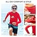 Kanu Surf boys Platinum Long-sleeve Rashguard rash guard shirts, Red, 10 US
