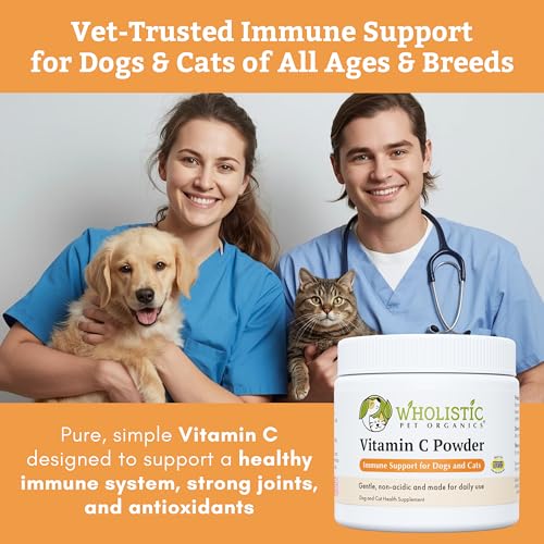 Image of Vitamin C for Dogs and Cats, 8 oz, 227 Scoops, Cat & Dog Allergy Relief | Itchy Skin Relief for Dogs and Cats - Seasonal Allergy & Immune Support Supplement for Pets - 1000 mg Calcium Ascorbate