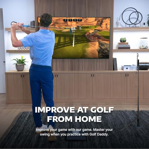 Indoor Golf Simulator with AI Swing Analyzer & Practice Mat