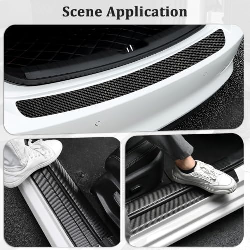 Film umbral efecto carbono compatible con Dacia Lodgy, protector de acceso duradero 7