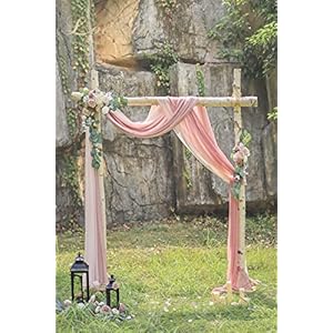 Alternative view of Lookein Chiffon-Läufer, Bogen-Dekorationen für Hochzeit, Zeremonie, Drapping-Stoff