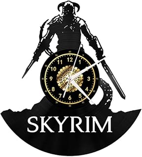 Menddy Skyrim seria Take The Knife płyta winylowa kreatywny retro oświetlenie LED winylowy zegar ścienny dekoracja salonu bez świateł LED 30 cm