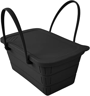 Getränkekühleimer mit Griffen – Haushaltswaren industrieller Eiskübel | isoliert mit Griffen | Eimer, faltbarer Getränkekühler aus Silikon mit Deckel, große Kapazität, Blöcke für