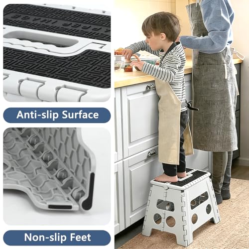 Taburete plegable con agarre antideslizante e impermeable de 32 cm 6