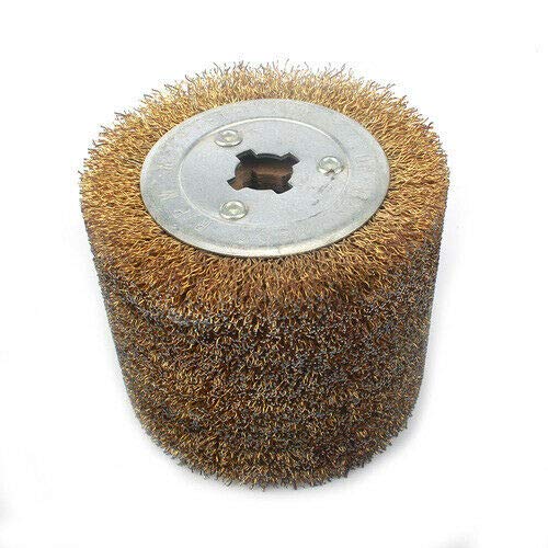 Image of SIGNI Copper Plated Steel Wire Drawing Polishing Burnishing Wheel for surface finishing of Stainless Steel, Aluminum, Metal and Wood (Copper coated steel wire 0.5mm)