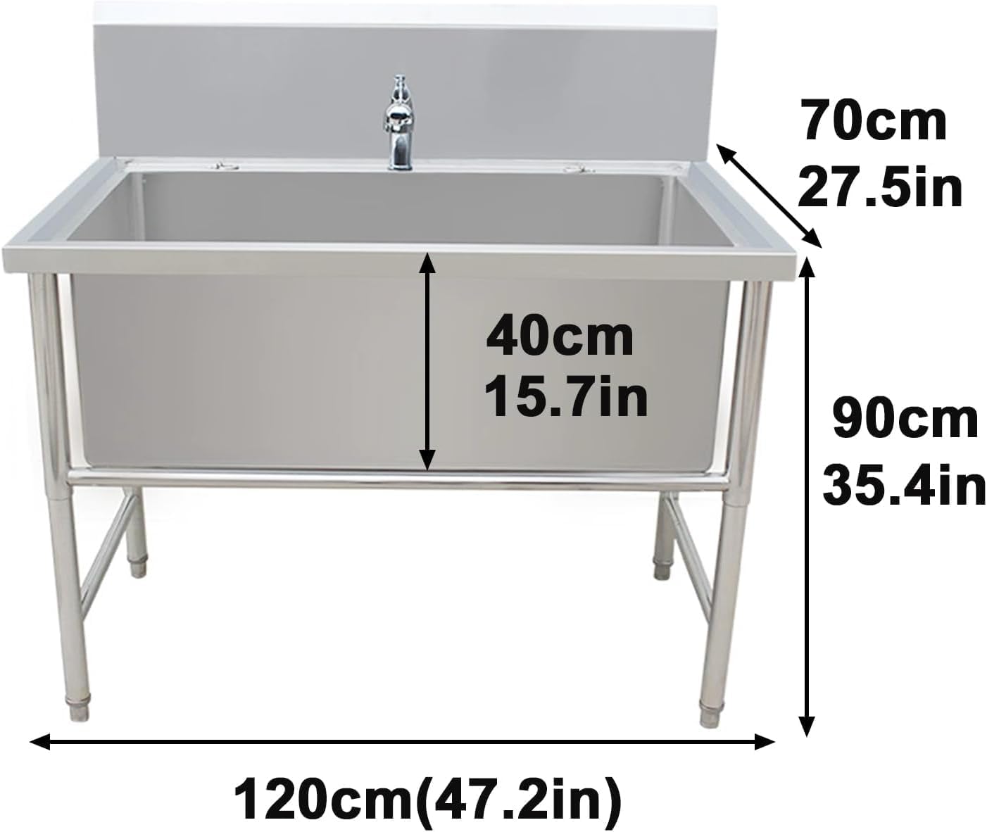 Professional Dog Bathing Station for Large & Medium Dogs - Home Pet Grooming Bathtub (120x70x90cm, 47.2x27.5x35.4in) - Ideal Dog Wash Station for Easy Cleaning