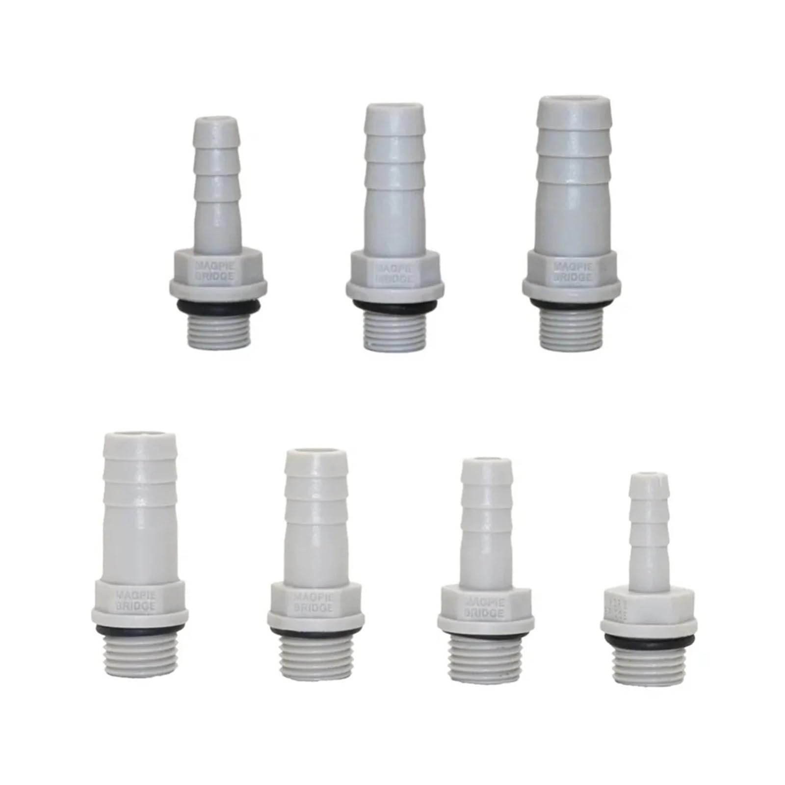 0.3 cm 0.6 cm 1 cm 1.3 cm gwint męski do 6/8/10/12 mm wąż kolczasty proste złącze plastikowe złącze pompy powietrza do akwarium adapter rury wodnej (złącze gwintowe 1I2, 8 mm, 1 szt.)