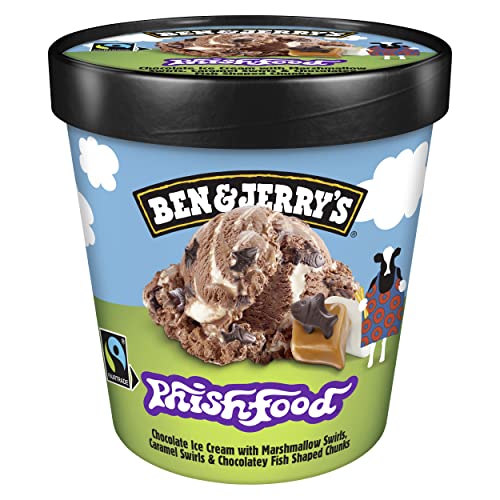 Ben & Jerry's Phish Food Marshmallow, Caramel & Chocolate Ice Cream Tub 465ml