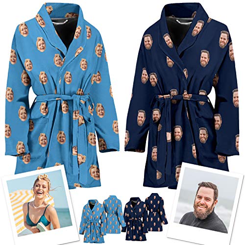 Custom Photo Pet Face Bathrobe - Personalize Dog Cat Faces Robe For Men And Women2