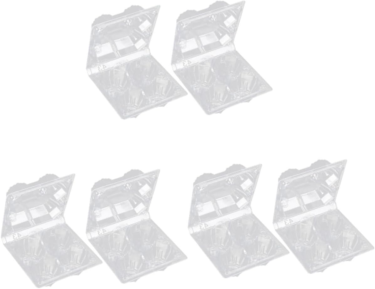 150 Pcs 4 Kitchen Egg Tray Fridge Egg Holder Tray Cupcake Containers Stackable Egg Tray Duck Egg Carton Thickened Eggs Covered Egg Holder Egg Cartons Refrigerator Cage 8