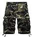 DONGD Mens Cargo Shorts Cotton Relaxed Fit Camouflage Camo Cargo Short