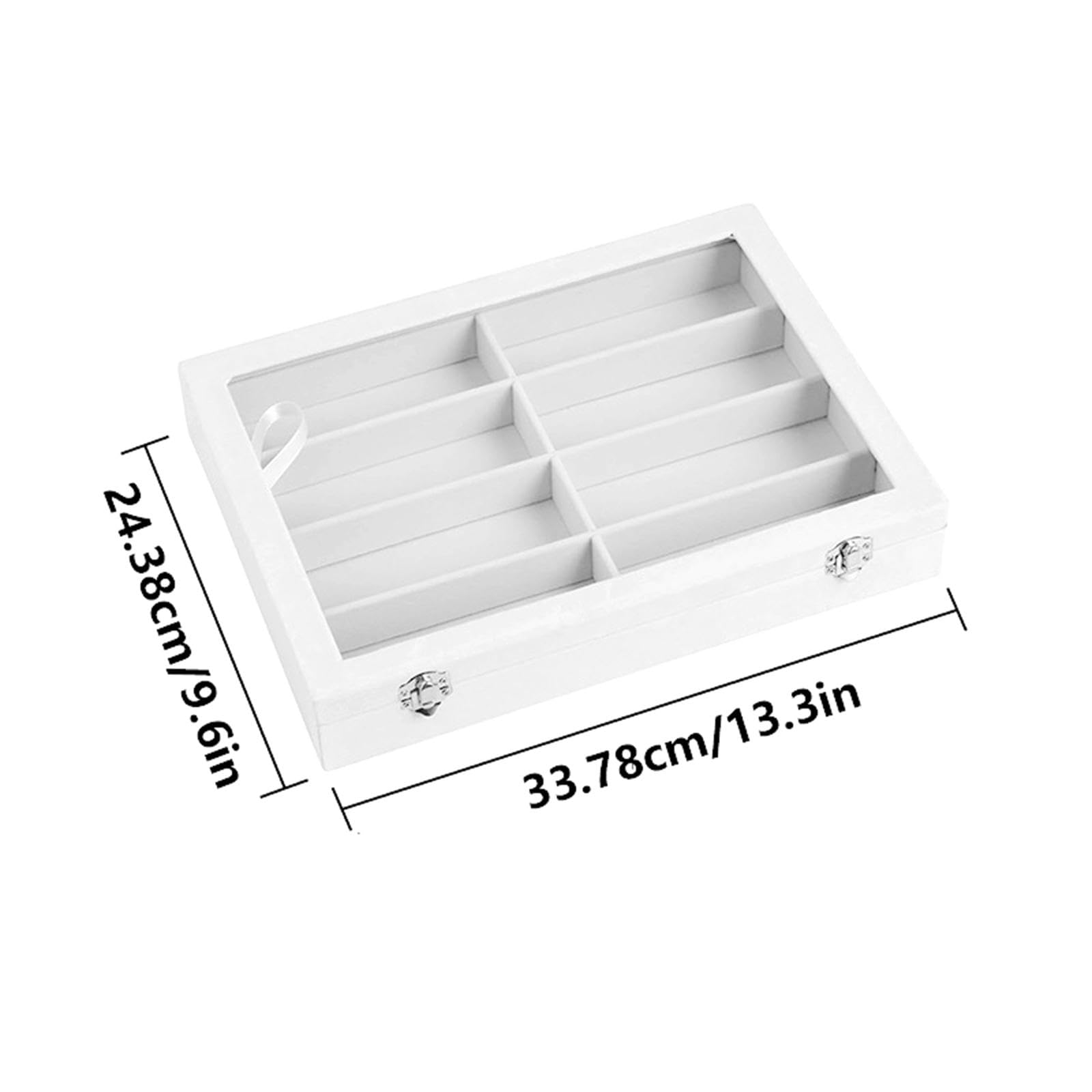 Brillenetui, Sonnenbrillen-Organizer, Elegante Aufbewahrungsbox für Damen und Herren, ideal für Zuhause, Kommode oder Schreibtisch, Weiß