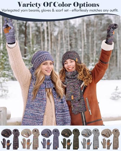 Conjunto de gorro, bufanda y guantes para mujer miniatura 6