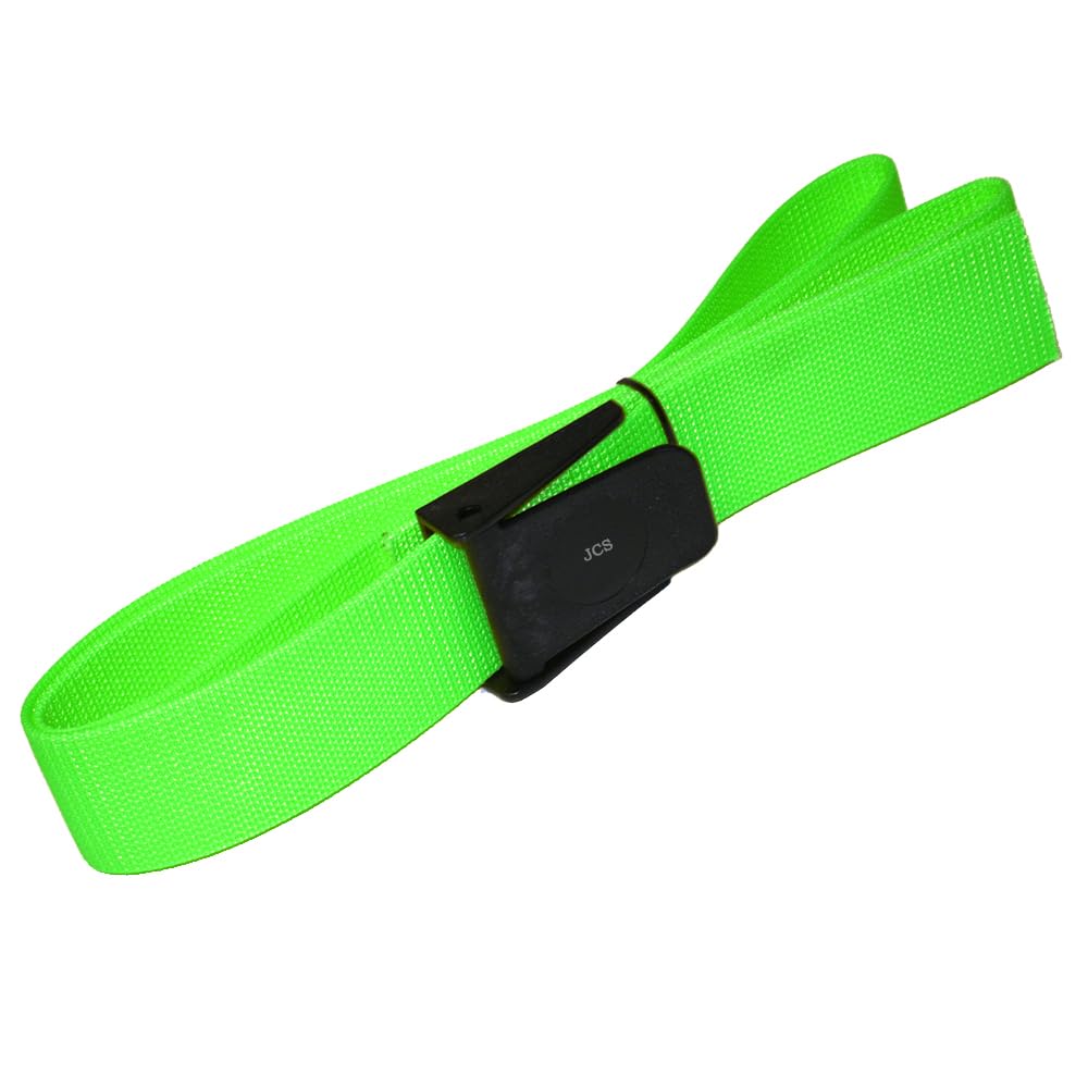 JCS 100% Nylon 2inch Scuba Webbing Weight Belt with Delrin (Plastic) Buckle, 72inch, Green