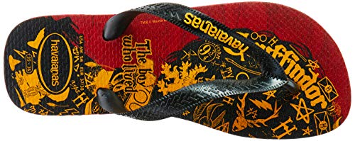 Chinelo, Havaianas, Harry Potter, Vermelho Apache/Preto, 43/44, Adulto Unissex