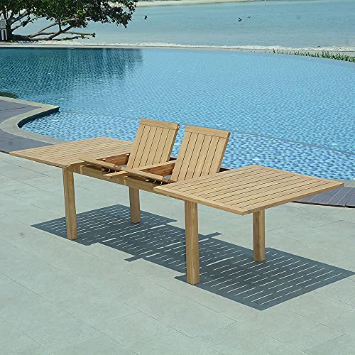 Teck'Attitude Table Extensible Teck Massif Constantine XL 194/294 x110 cm