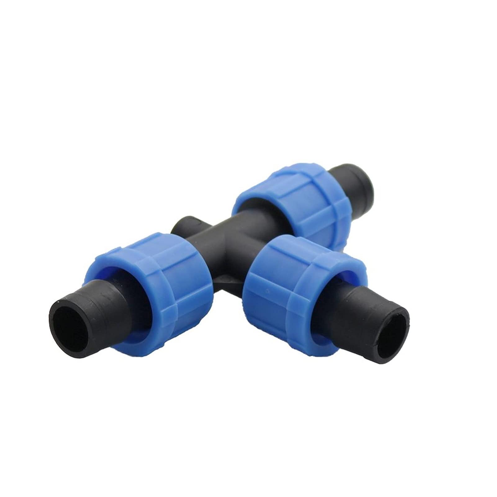 Conexión de agua de pulverización Conectores de enchufe de tres vías de bloqueo de riego de goteo de 40 16 mm de goteo con accesorios de conexión de tubería DN17 de 1/2 "3/4" roscados (Color : Gold)