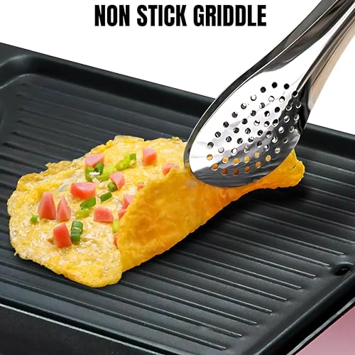 Electric BBQ Kebab Grill Machine Auto Rotating Skewers, Non-Stick Double Layer Grill Oven for Indoor Outdoor Camping Smokeless Barbecue with Griddle - Image 2