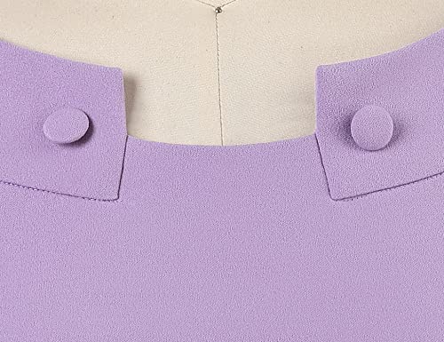 MUXXN Women's 50s Vintage Bodycon 3/4 Sleeve Midi Peplum Business Formal Work Pencil Dresses3