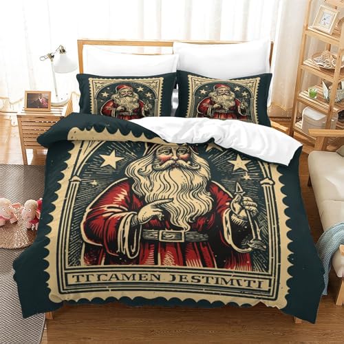 Housse de couette Noël microfibre au design imprimé 3D - 3