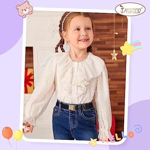 JASGOOD Kids Toddler Adjustable Elastic Belt, Easy to Use Gold Buckle for Girls Boys3