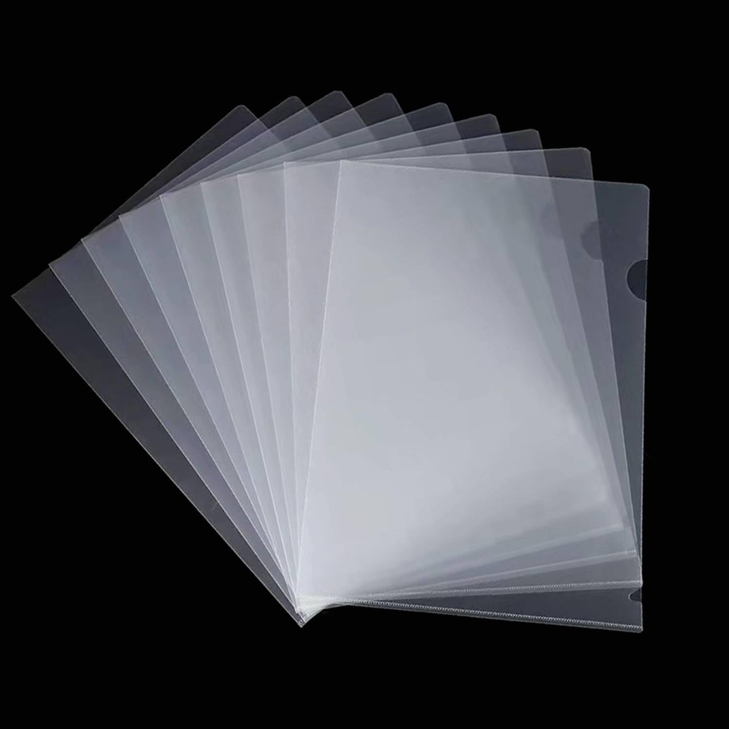30 Packs Plastic Wallets A4, Clear Plastic Folders A4 for Document Storage Durable 220 Micron Thickness