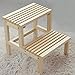 Tritthocker 2 Stufen Leiterhocker Massivholz Treppe Tritthocker Schuhbank Blumenständer Rack,Badewanne Barrel Fußstütze Hocker Klettern Hoher Pedalhocker,40*44*41cm Mehrzweck-Stehleiterhocker