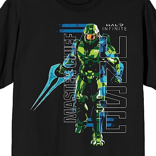 Halo Infinite Master Chief UNSC Logo Crew Neck Short Sleeve Men's Black T-Shirt2