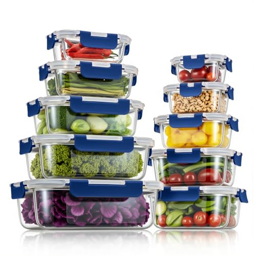 Lot de 10 Boîtes de Rangement Hermétiques Alimentaires en...