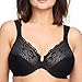 Price comparison product image Glamorise Full Figure Plus Size Low Cut Wonderwire Lace Bra Underwire #1240 Black