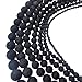 Produktbild JulieWang schwarze natürliche Energiesteine / Lavasteine, zur Schmuckherstellung, Heilkraft, 4 - 20 mm 6 mm