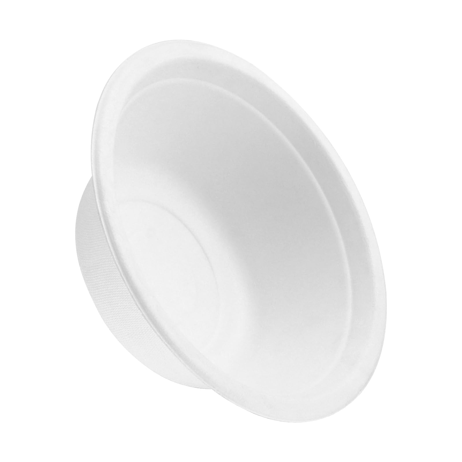 KEILEOHO 200 Pezzi Ciotole Usa e Getta 350 ml, Ciotole Biodegradabili e Compostabili in Bagassa di Canna da Zucchero, Piatti Fondi Monouso per Feste Barbecue Picnic, Bianco 13.5 cm