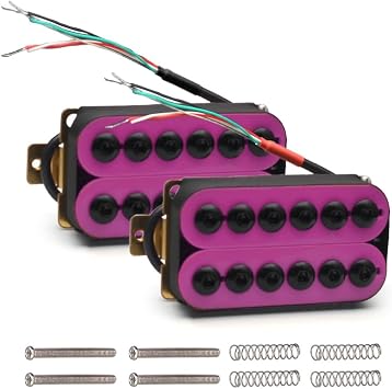 SAPHUE Adjustable Metal Double Coil Electric Guitar Pickups Humbucker Punk Neck/Bridge Pickup Purple