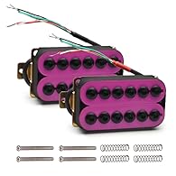 The open design make the output volume clear and bright This humbucker open ceramic magnet guitar pickup with black umbrella-head screws fits for double humbucker guitar Fit for electric Guitar , with high output for punk, metal and other heavy metal...