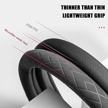 Car Steering Wheel Cover for Cadillac Escalade Luxury, Escalade Premium Luxury, Escalade Platinum, Escalade V-Series Steering Wheel Protection Cover Non Slip Car Steering Wheel Cover Protection Covers