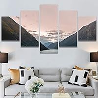 SIGNWIN 5 Panel Canvas Wall Art Calming Waters for Home Decorations Ready to Hang - 60