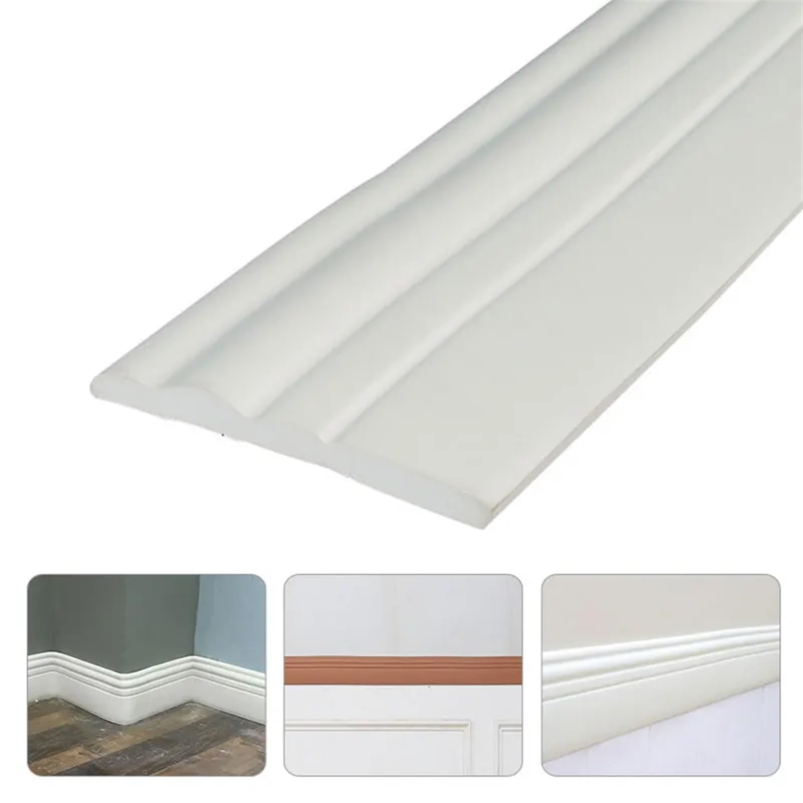 Rodapies 2 uds 1M 3D Autoadhesivo Espuma zócalo Pegatina de Pared Cintura TV Fondo Piso Esquina línea rodapié Pegatinas hogar para Cocina，Baño(Wine Red)