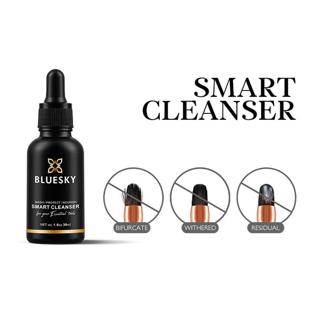 BLUESKY Smart Cleanser Nail Brush Cleaner Liquid Solution For Gel Polish 30ml 4